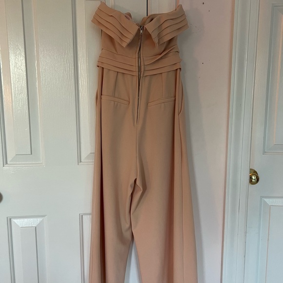 Peach Formal Strapless Jumpsuit - Picture 2 of 4